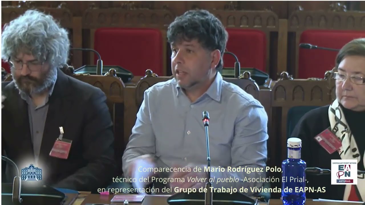 Comparecencia de Mario Rodríguez Polo en representación del Grupo de Trabajo de Vivienda de EAPN-AS
