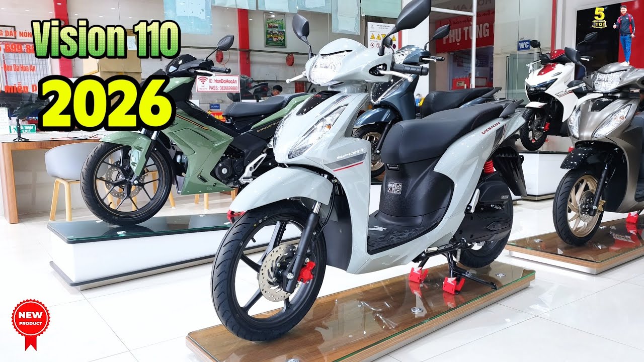 Honda Vision 110 2026 Sport  &ndash; Dark Gray&ndash; Walkaround &ndash; Tuan Top5