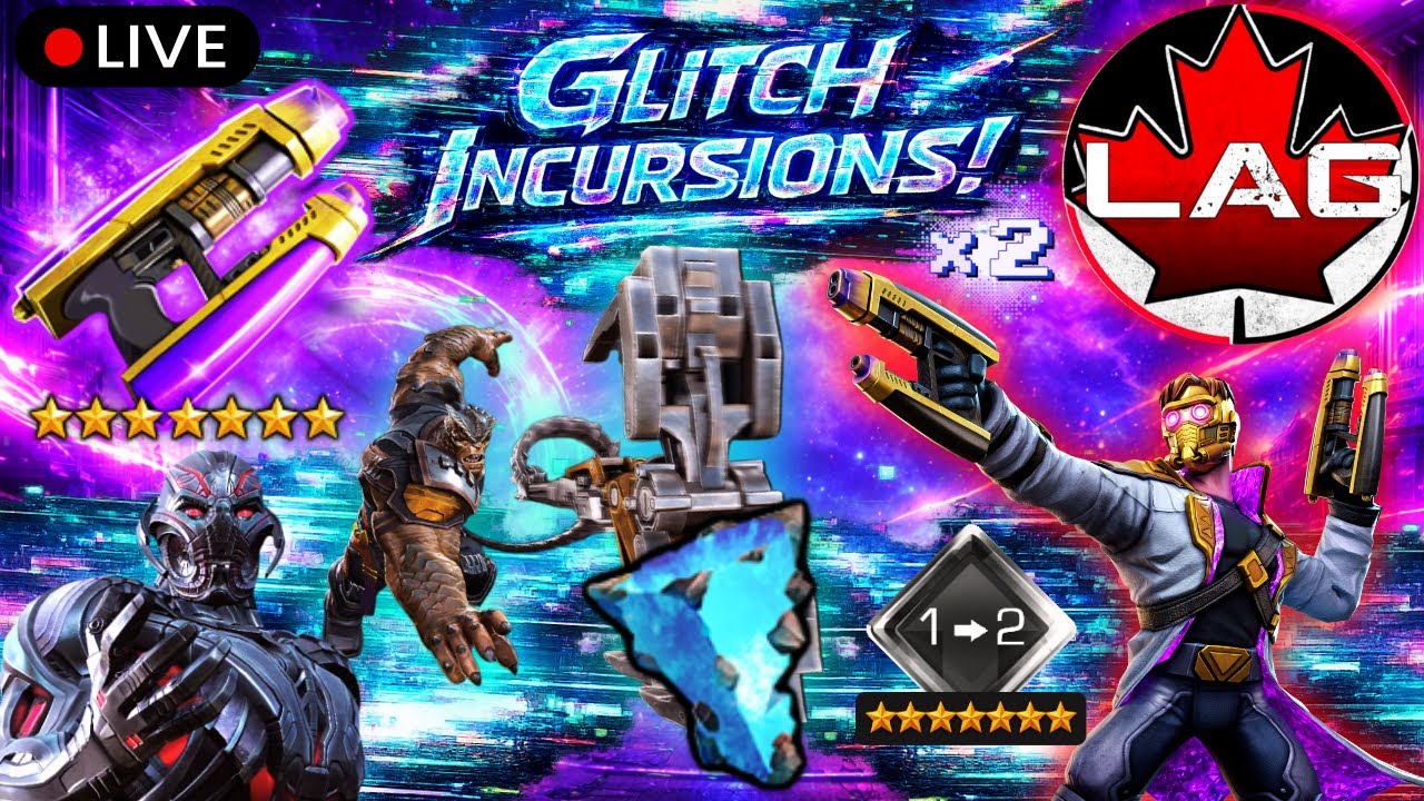 🔴 GLITCH INCURSIONS part2!! Stellar Forge Star Lord Final Piece NOW! Main & FTP Account! - LIVE MCOC