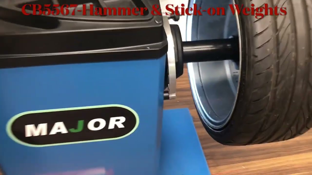 Wheel Balancer CB5567 | Automatic Data Entry | Hammer & Stick-on Weights Balancing Demo