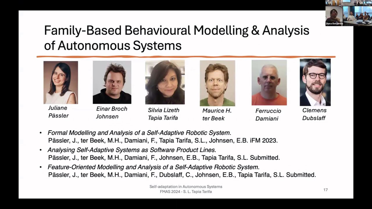 FMAS2024 | Dr. Silvia Lizeth Tapia Tarifa - Self-Adaptation in Autonomous Systems