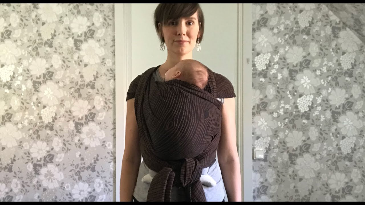 Vävd bärsjal: Front double hammock med nyfödd