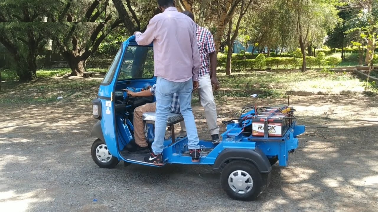 How to convert gasoline fueled and carbureted three wheeler rickshaw to electrical