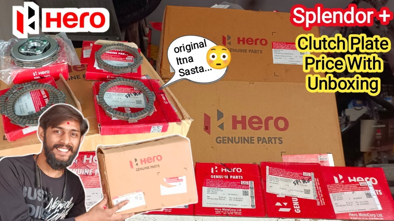 Hero Splendor Plus Genuine Clutch Plate Unboxing With Price🏍️🔥 || Original parts Itna Sasta😳🤑