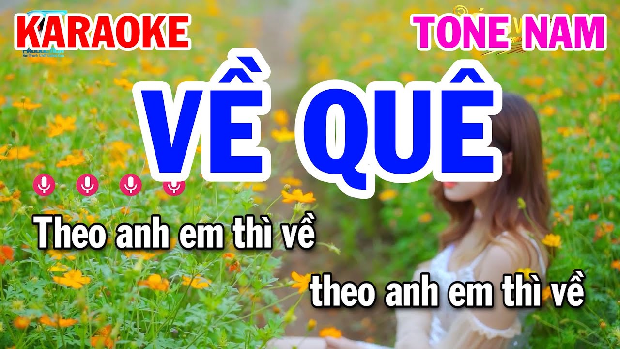 Karaoke Về Qu&ecirc; Tone Nam Nhạc Sống Cha Cha