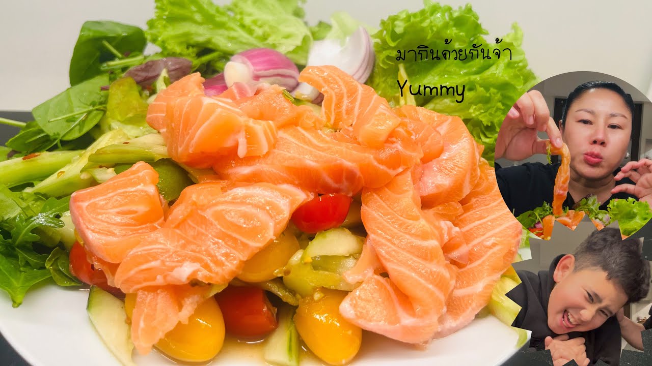 ตำแตงแซลมอน Spicy cucumber salad with salmon.🌶️🌶️5.02.26