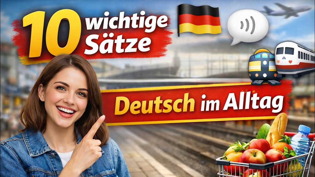 Deutsch sprechen lernen | 10 wichtige Sätze für den Alltag 🇩🇪