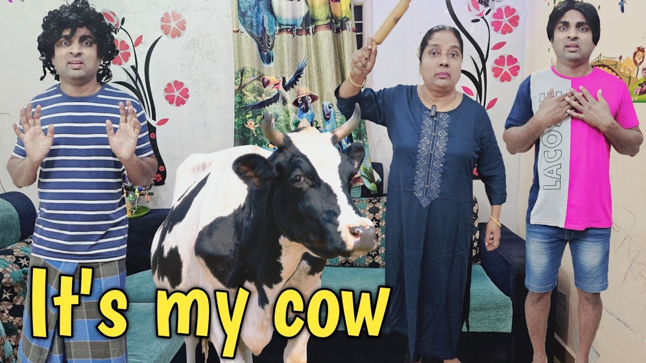 Cow ride is my dream 😍 | comedy video | funny video | Prabhu Sarala lifestyle