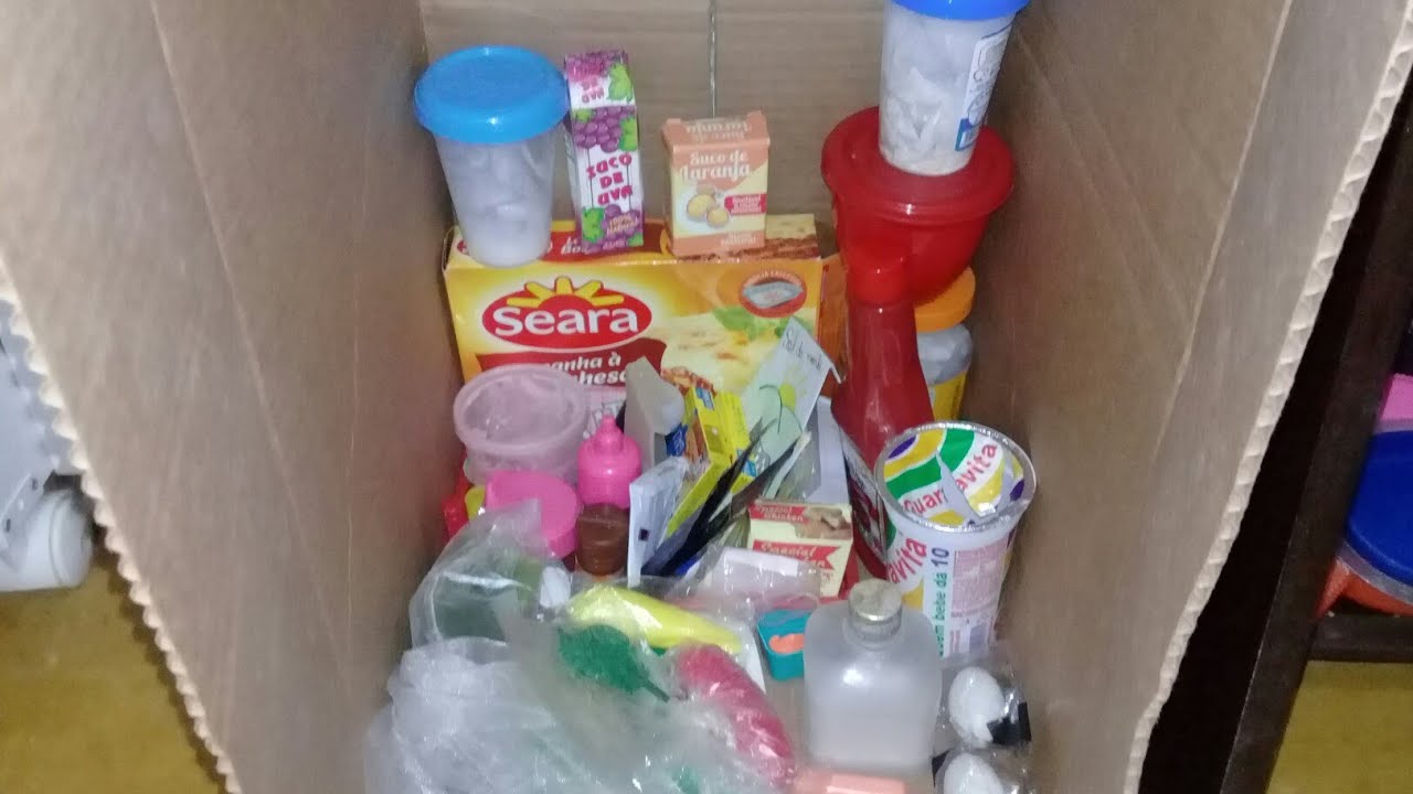 Tour pela minha geladeira de papelão 🦋