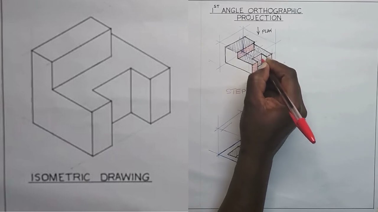 Lesson 2-1st Angle Orthographic Projection #orthographicprojection #technicaldrawing