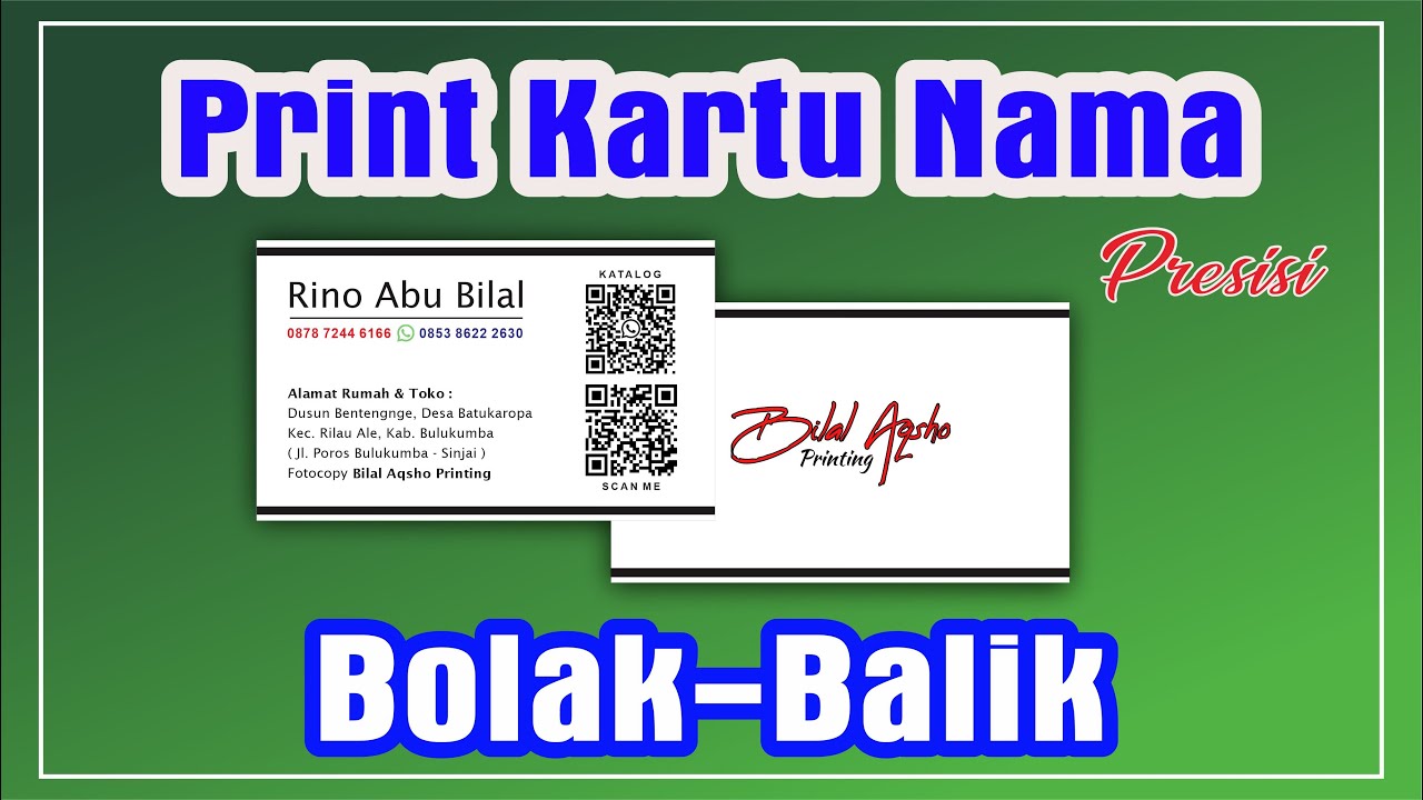 CARA CETAK KARTU NAMA BOLAK-BALIK AGAR PRESISI MENGGUNAKAN PRINTER RUMAHAN