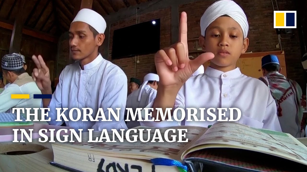 Hearing-impaired students memorise the Koran in sign language in Indonesia