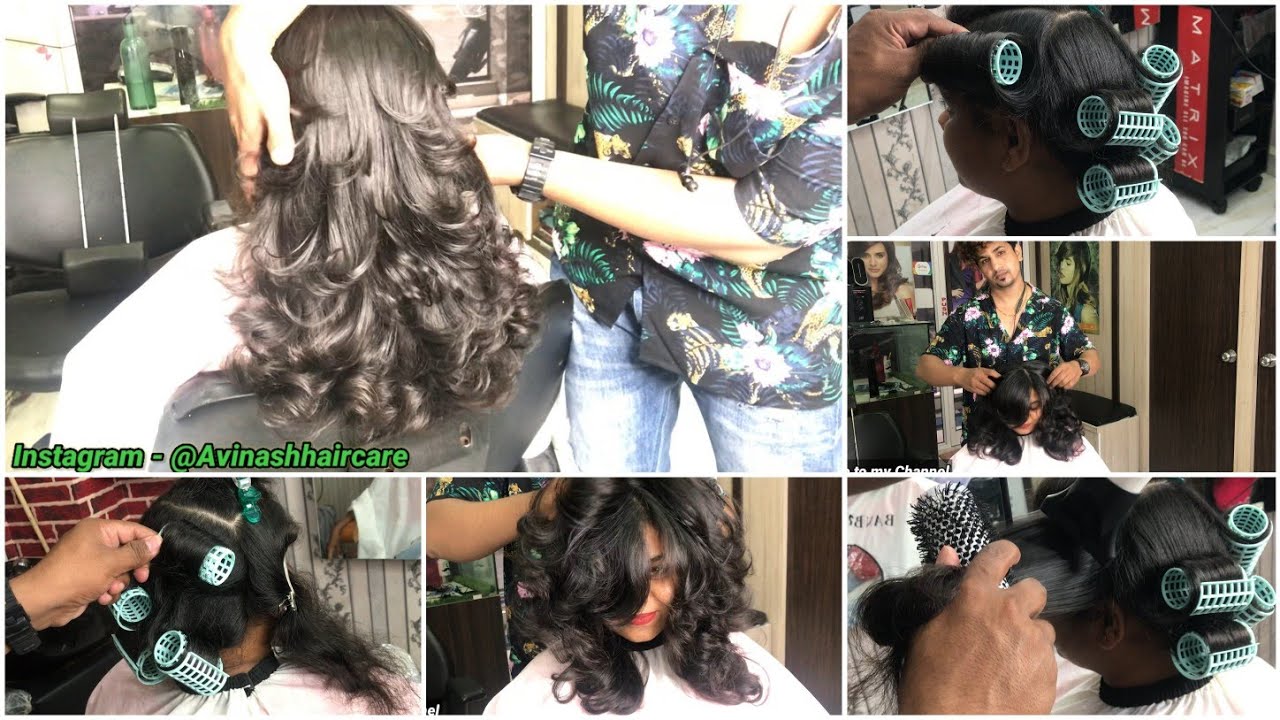 How to: Out curls blowdry/ ￰ब्लोड्राय करणा सिखे आसान तरिके सें/ tutorial/ Step by step/ with rollers