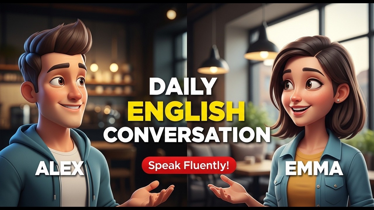 Daily Conversation in English | Real  English Practice with Alex & Emma (Fluent Speaking Guide)