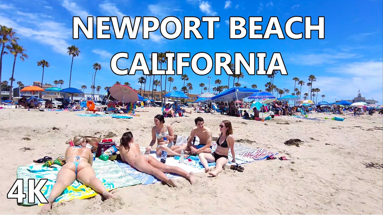 Newport Beach May 2022 - Walking Tour - Orange County Travel - California Beach USA - 4K