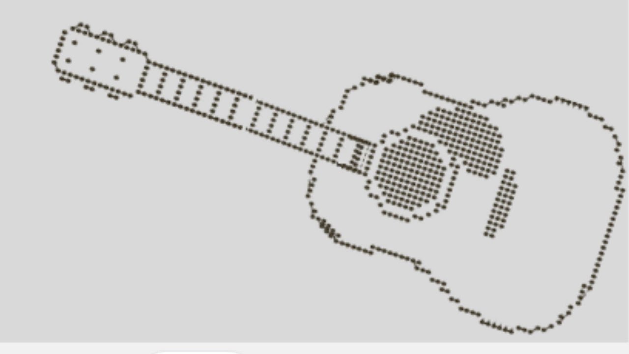 Construa Seu Próprio Gráfico - Tapete do Violão em Crochê Filé