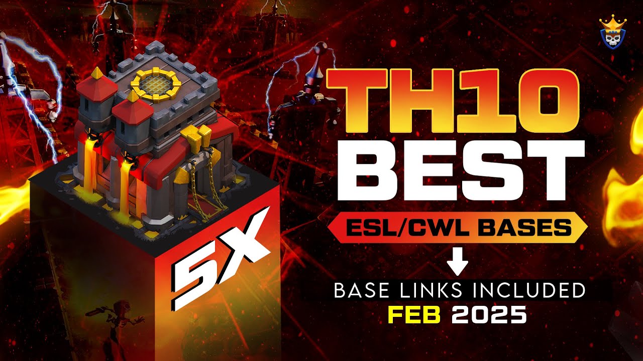 5 BEST TH10 War Bases 2025 | Clash of Clans
