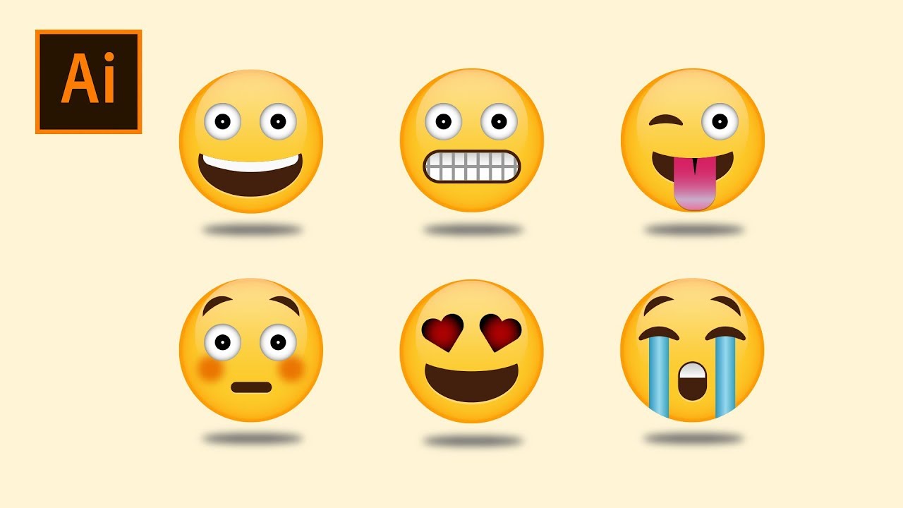 How To Create Emoji In Adobe Illustrator |Thuy Uyen Design