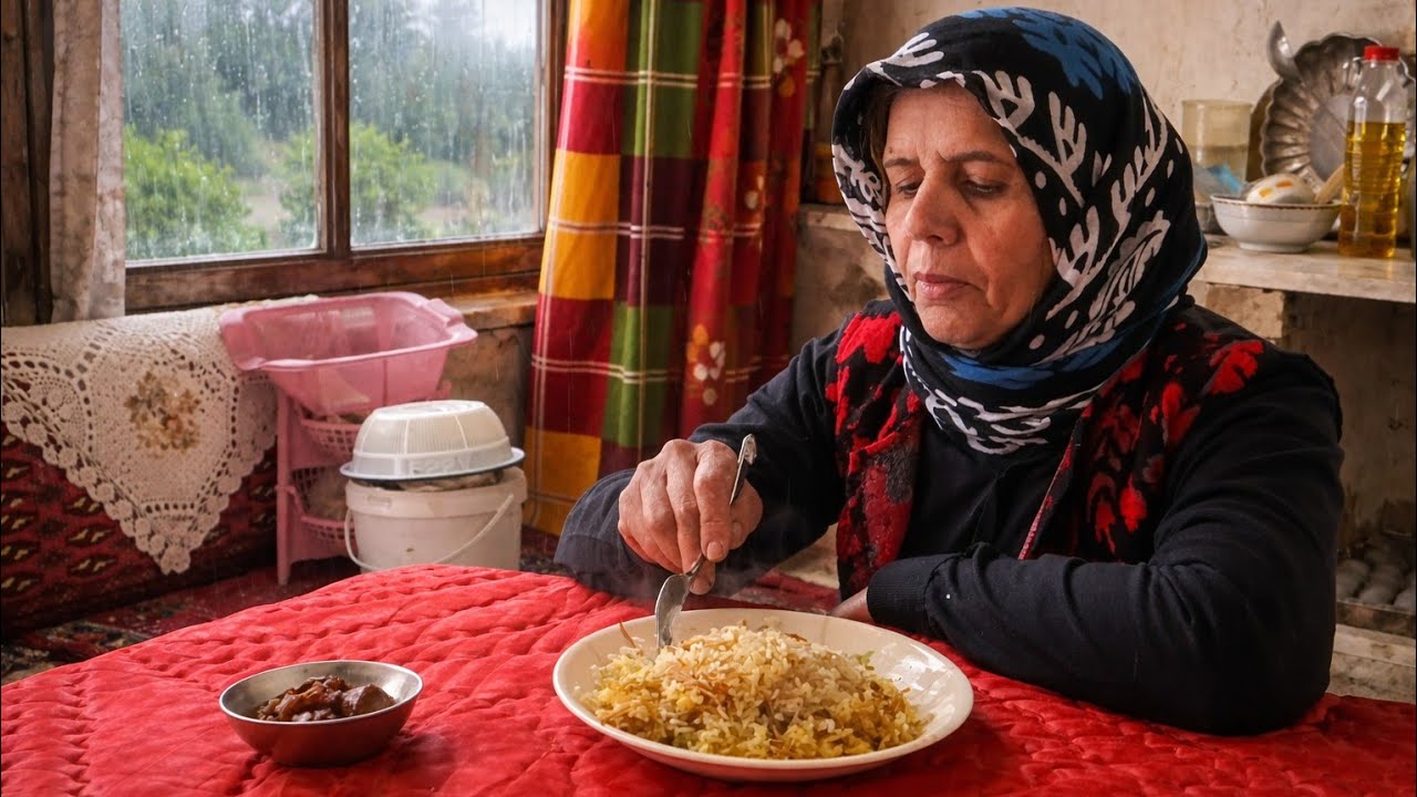 A Rainy Day in Village Life | Cooking Reshteh Polo