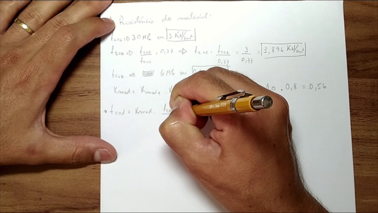 Estruturas de Madeira - Dimensionamento de Viga - 1º exercício resolvido - 01.2019