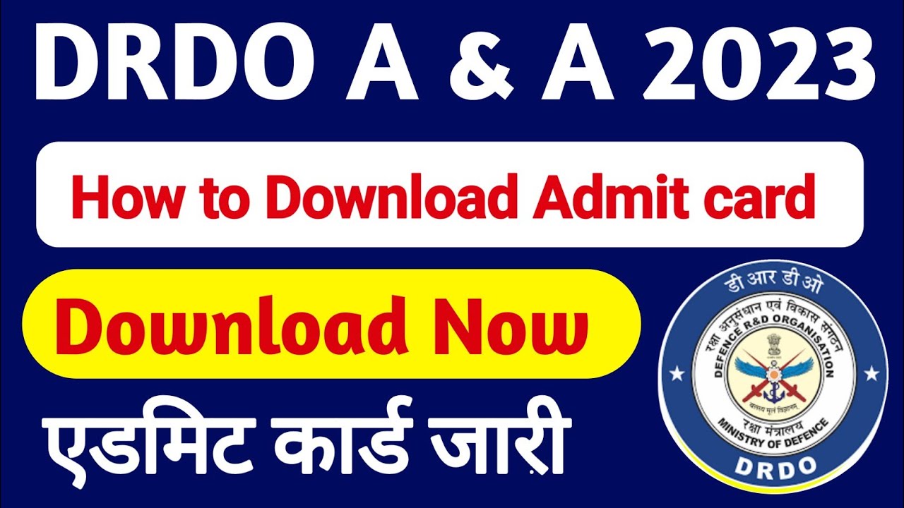 DRDO Admin and Allied Admit card 2023 | how to download drdo a & a admit card | drdo a & a exam date