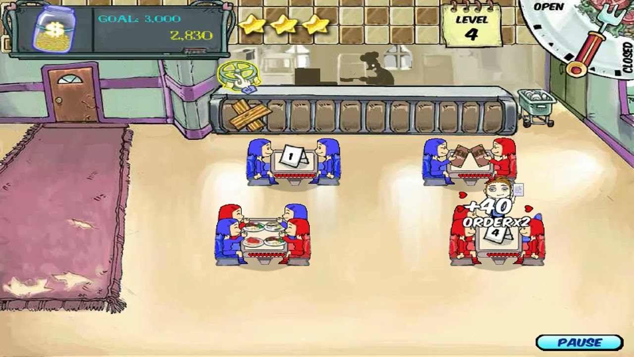 Diner Dash - Gamehouse Gameplay 1080p HD (Windows)