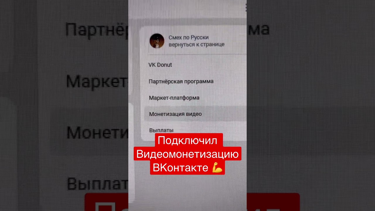 Подключил монетизацию ВКонтакте #вк #заработоквинтернете #монетизация