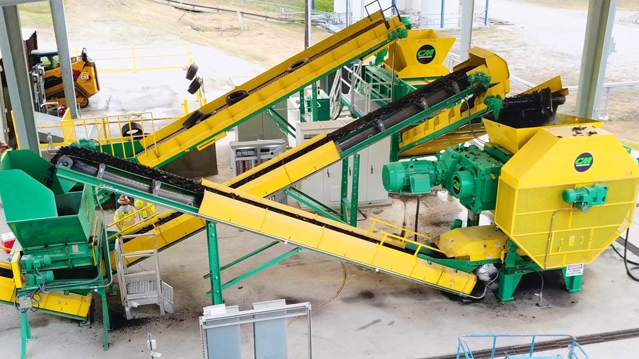 High-Capacity Tire Shredding Systems for TDF & TDA | CM Shredders