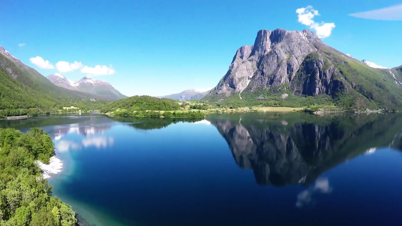 Eikesdalsvatnet and Goksøyra in 4K - Norwegian landscape