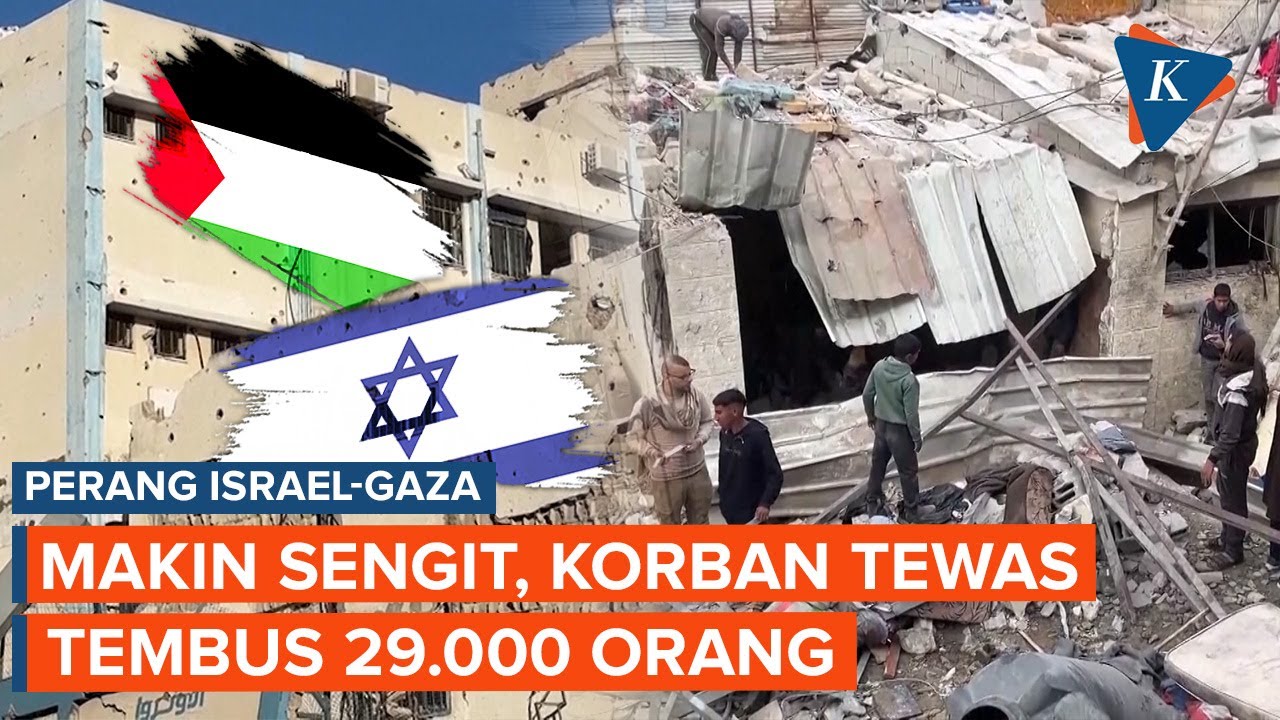 Perang Israel-Hamas Makin Sengit, Korban Tewas di Gaza Tembus 29.000 Lebih