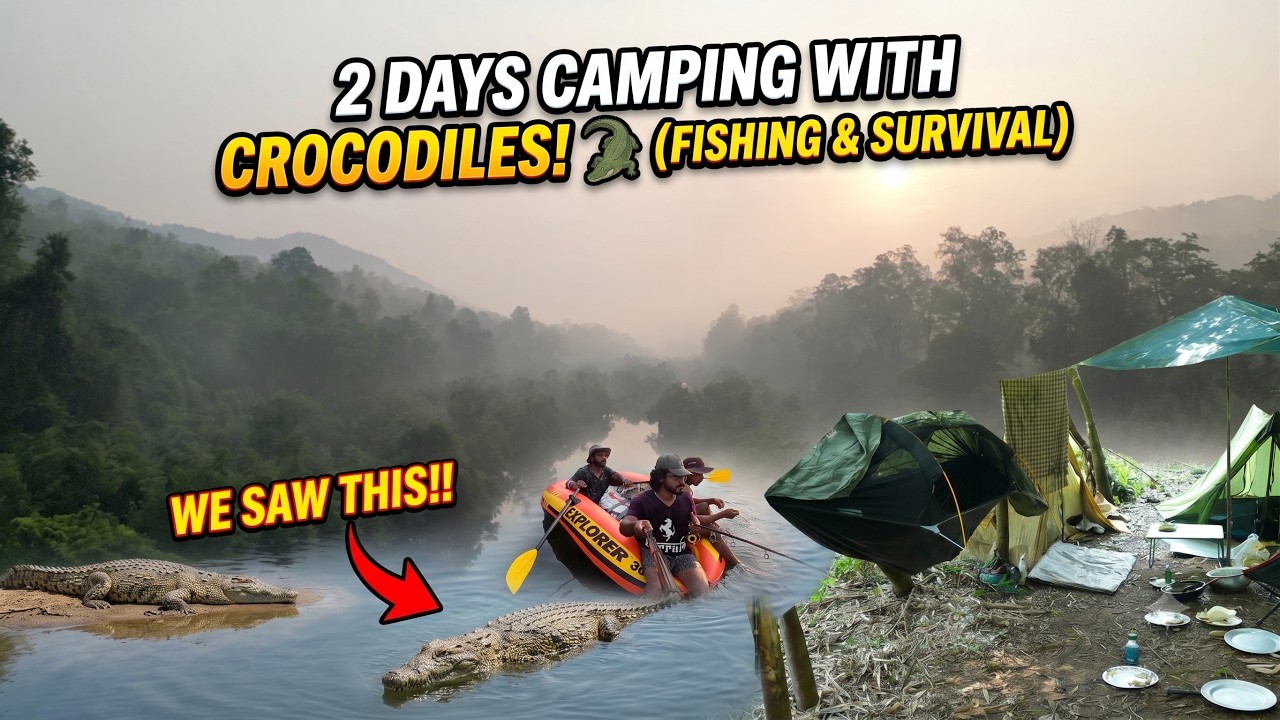 We Saw THIS! Camping in a Crocodile River for 2 Days!
