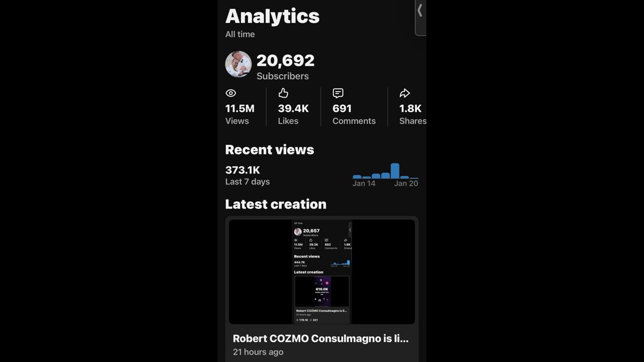 Robert COZMO Consulmagno is live!