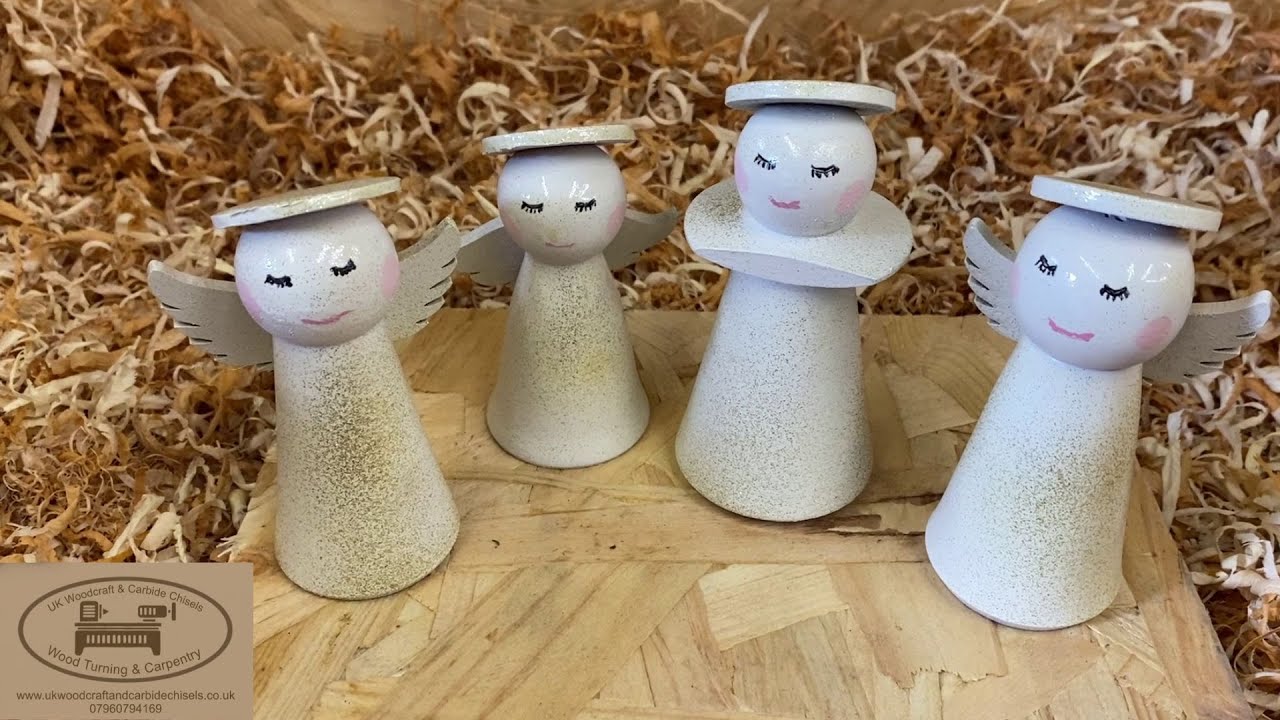 Woodturning a little Christmas Angel using my Carbide Chisels Part 3