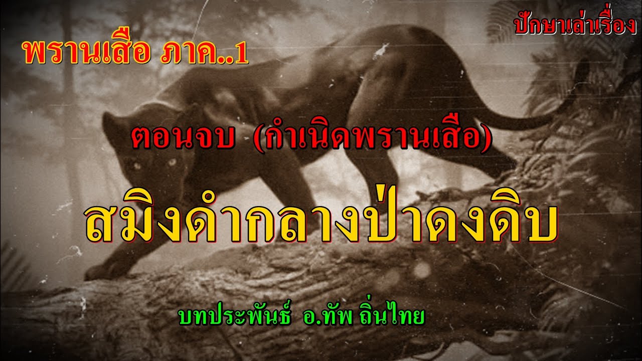 เรื่อง..พรานเสือ ภาค1 สมิงดำกลางป่าดงดิบ (กำเนิดพรานเสือ) ตอนจบ | ปักษาเล่าเรื่อง