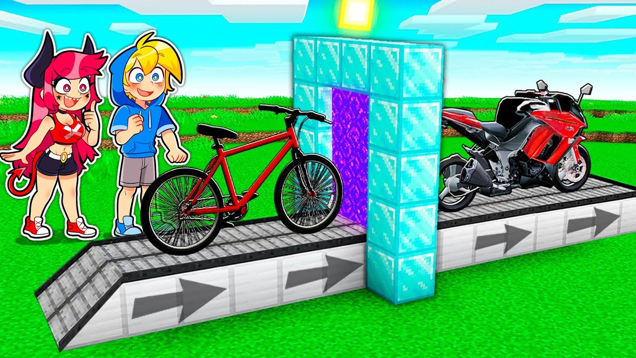 Uso un PORTALE per POTENZIARE la mia MOTO Su Minecraft!