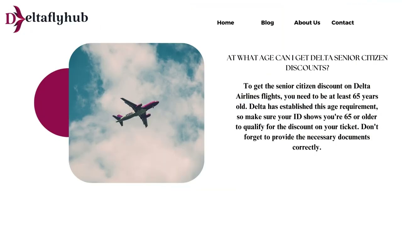 Delta Airlines Senior Citizen Discounts