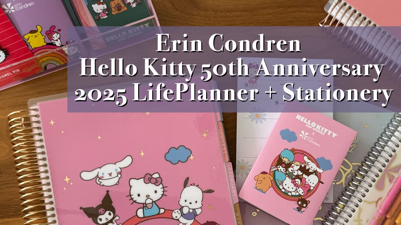 UNBOXING Erin Condren Hello Kitty LifePlanner + Stationery | Hello Kitty 50th Anniversary