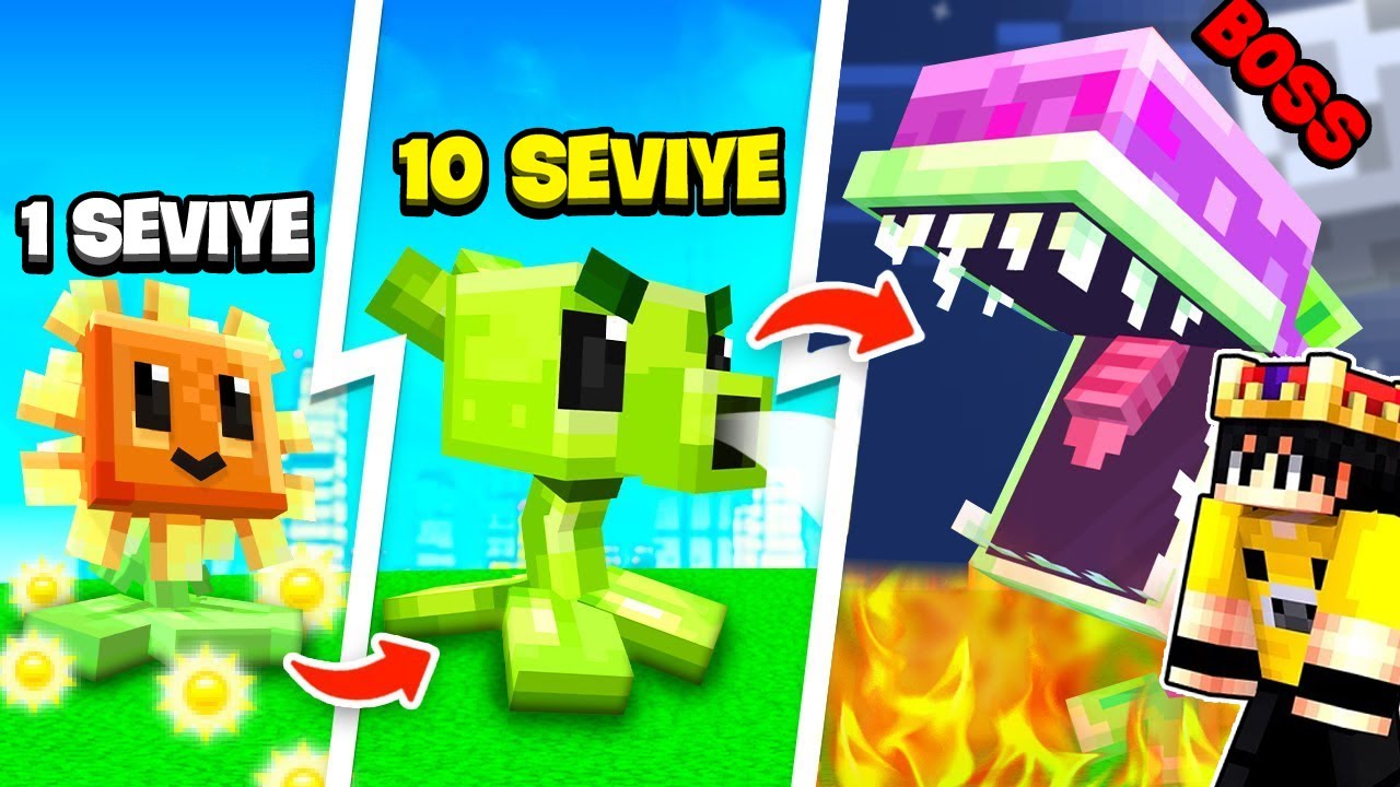 Minecraft'ta BİTKİLER YARATIKLARA SALDIRIYOR!