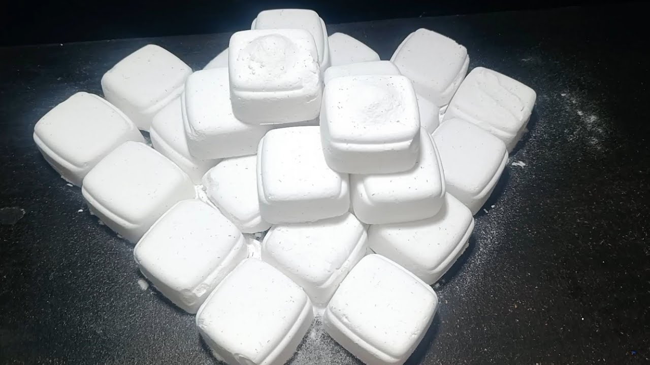 White blocks baking soda asmr || satisfying and relaxing 