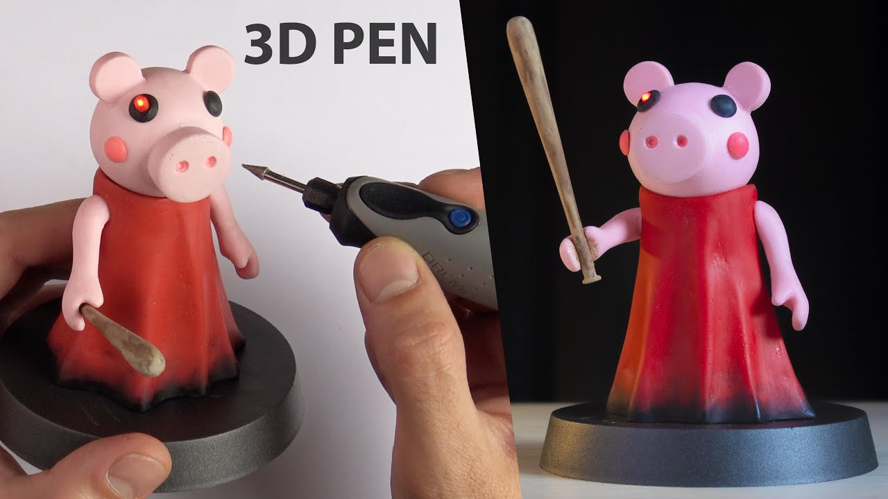 3D Pen ➤ Making ROBLOX PIGGY | Roblox 3D Pen Fan Art Sculpture
