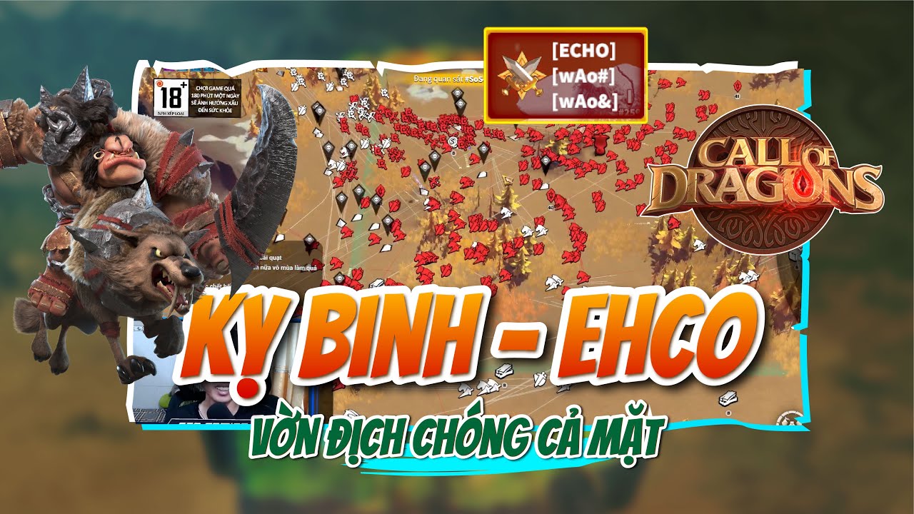 [Restream] - CHIÊM NGƯỠNG CÁCH ÔNG LỚN ECHO CHƠI KỴ | Call of Dragon | Quá khủng vs hàng trăm đạo kỵ