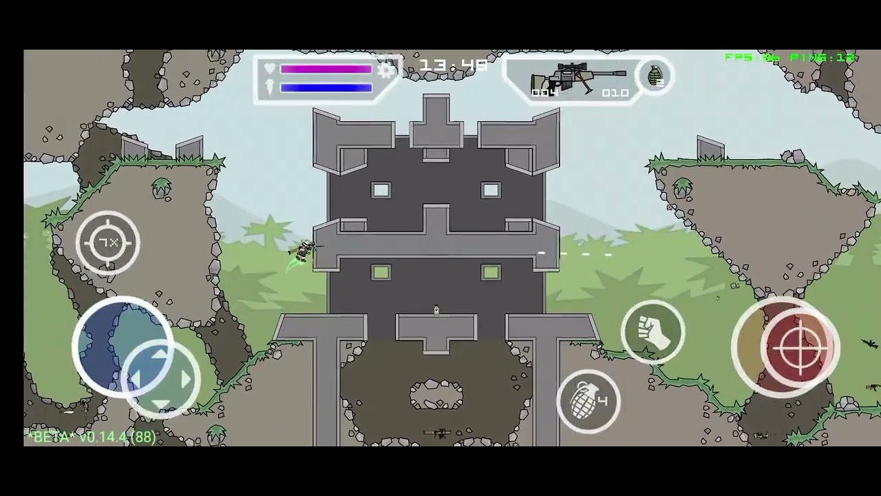 1 V 1 MINI MILITIA FIGHT / I lose in the first fight but in the second fight i find a  way to win 