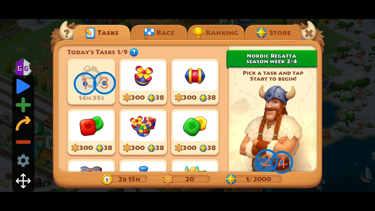 Hack unlimited tasks regatta game Township 