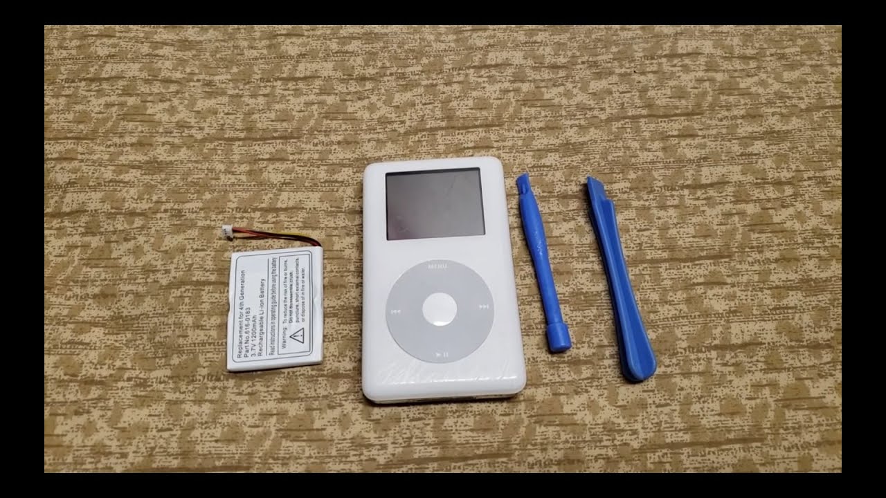Как заменить аккумулятор HD на iPod Classic (A1099, A1059, A1136, 4-го поколения)