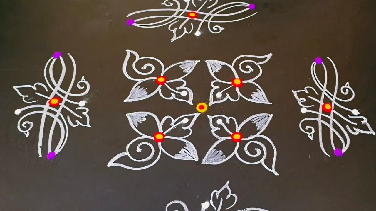 Daily muggulu 🌷 easy rangoli 🌹 simple kolam 🪻