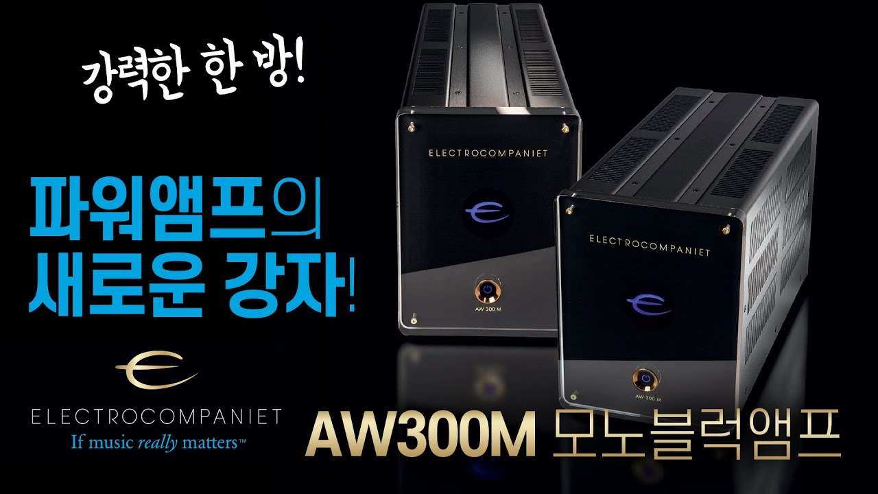 강력한 한 방! 새로운 파워앰프의 강자가 나타났다! Electrocompaniet AW300M 모노블럭앰프