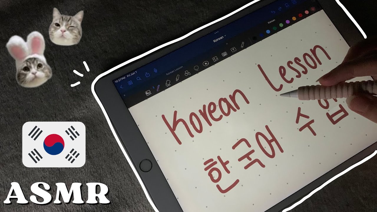 ASMR ✿ Teaching you basic Korean phrases while you fall asleep 🇰🇷 ᶻ 𝗓 𐰁