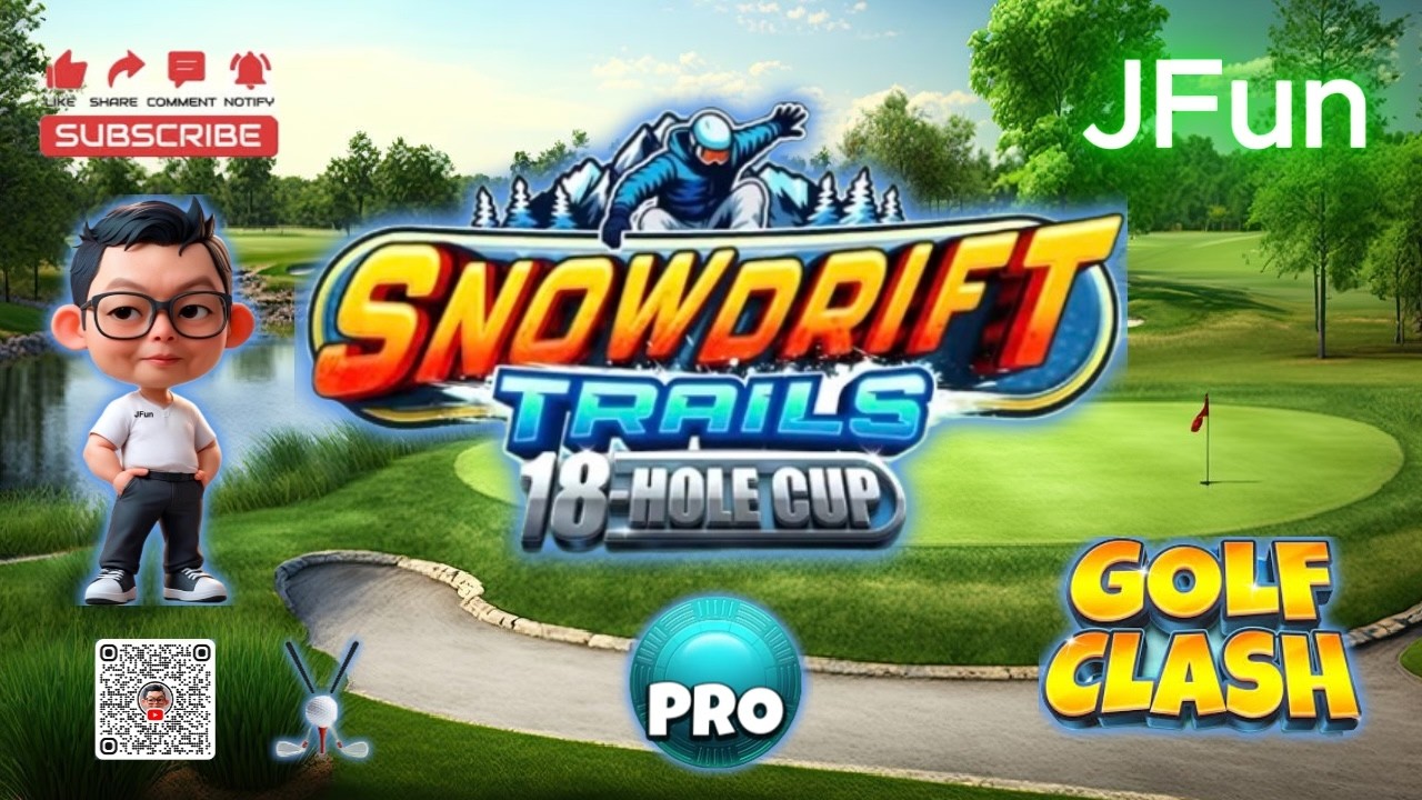 Golf Clash Snowdrift Trails 18-Hole Cup game play [F2P][Pro] 26Feb17