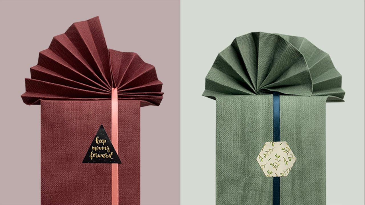 禮物包裝 | 給禮物盒做個扇形禮物包裝-Gift Wrapping