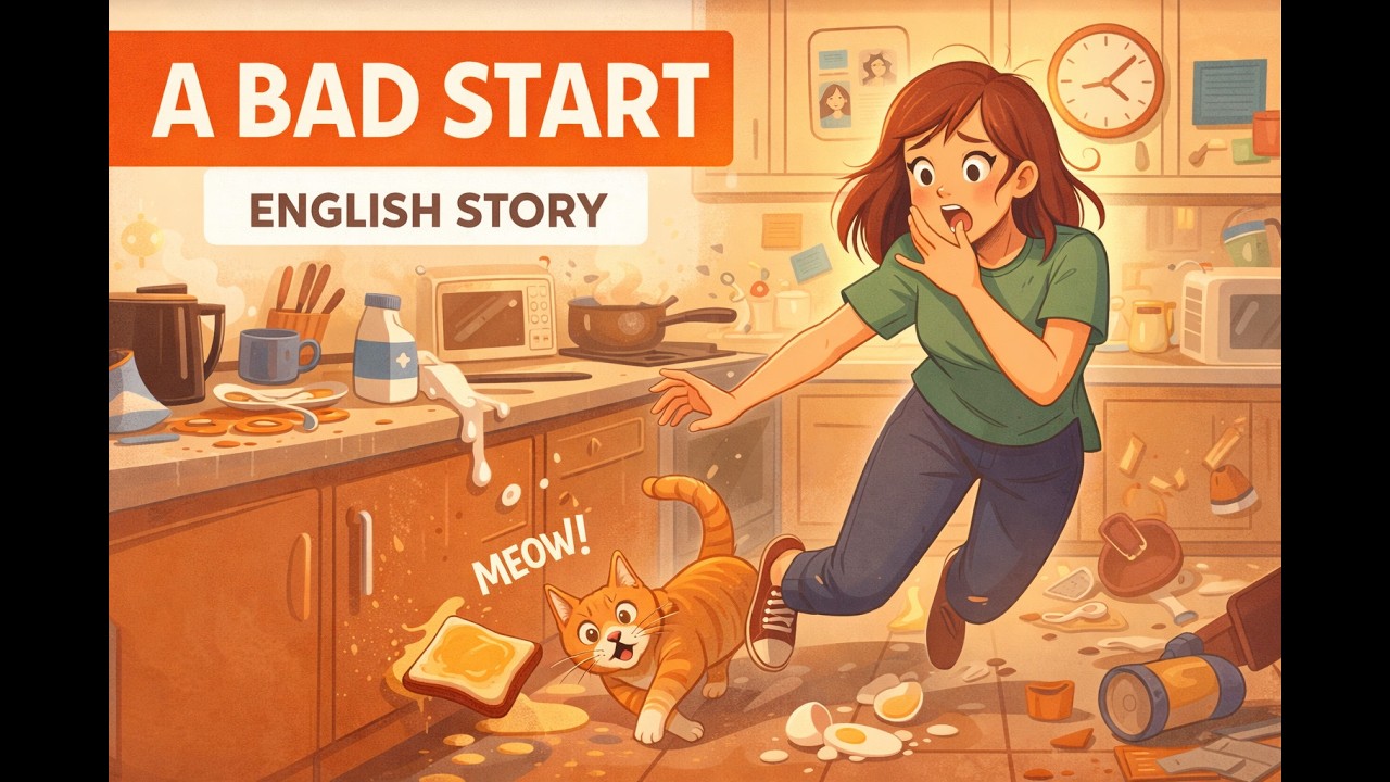 The Clumsy Morning ☕💥 | Learn English with a Story